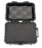 CASEMATIX 6.25" Waterproof Hard Travel Case with Rubber and Customizable Foam Interior - Fits Accessories up to 4.5" x 2.5" x 1.25"