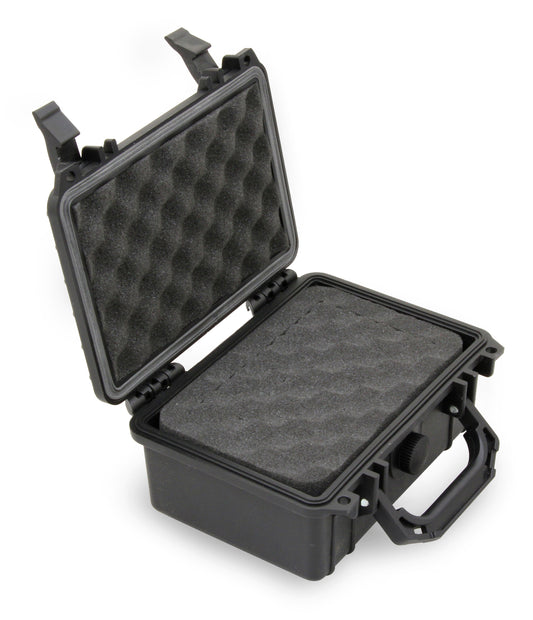 8" Waterproof Hard Travel Case with Padlock Rings and Customizable Foam - Fits Accessories up to 6" x 3.5" x 2.75"