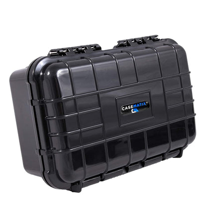 8" Waterproof Hard Travel Case with Rubber and Customizable Foam Interior - Fits Accessories up to 6.25" x 3.37" x 2.25"