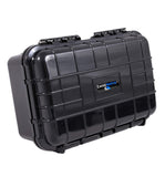 CASEMATIX 8" Waterproof Hard Travel Case with Rubber and Customizable Foam Interior - Fits Accessories up to 6.25" x 3.37" x 2.25"