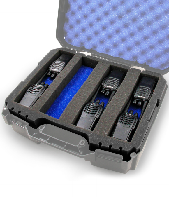 Customizable Two-Way Radio Foam Compatible with TAC17 - CASEMATIX Hard Cases (FOAM INSERTS ONLY)