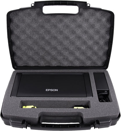 Hard Shell Epson WF-100/110 Printer Case – Custom Foam, Shock-Absorbing Protection with Travel Handle - Durable Portable Printer Case Only