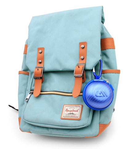 3.25" Hard Shell EVA Travel Case with Carabiner Clip - Fits Accessories up to 2.5" x 2.5" x 1"