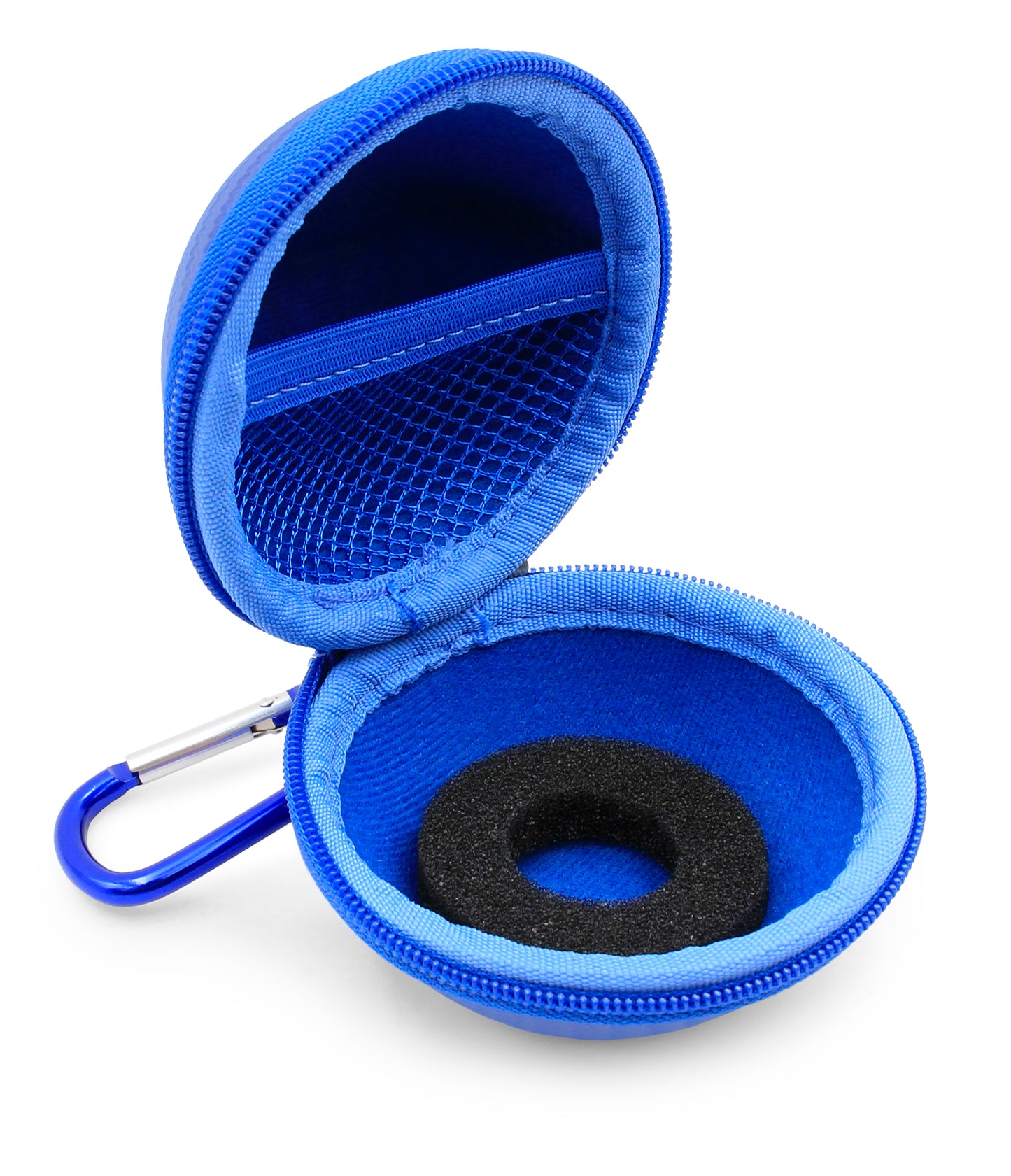 3.25" Hard Shell EVA Travel Case with Carabiner Clip - Fits Accessories up to 2.5" x 2.5" x 1"