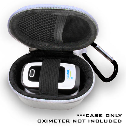 Water Resistant Pulse Oximeter Case - Universal Travel Protection for Zacurate Pro, Innovo Deluxe & Santamedical with Carabiner