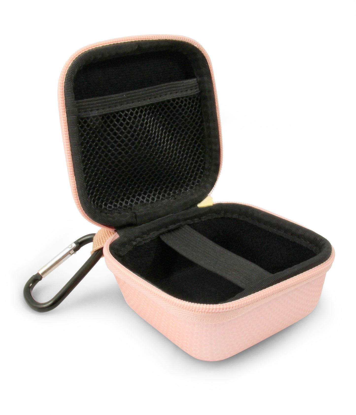 3.75" Hard Shell EVA Travel Case with Carabiner Clip - Fits Accessories up to 3.25" x 3.25" x 1.75"