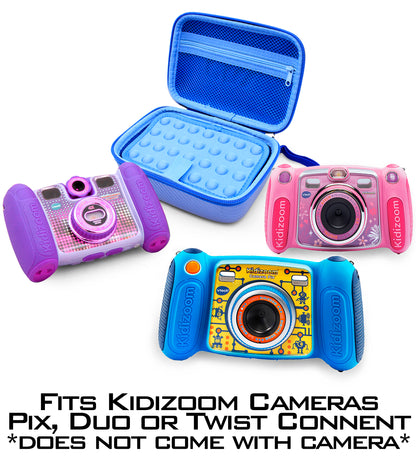 Camera Case Compatible with VTech Kidizoom Pix/Duo/Twist - EVA Protection with Accessory Storage & Fun Design for Kids - Case Only
