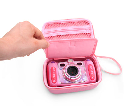 Camera Case Compatible with VTech Kidizoom Pix/Duo/Twist - EVA Protection with Accessory Storage & Fun Design for Kids - Case Only