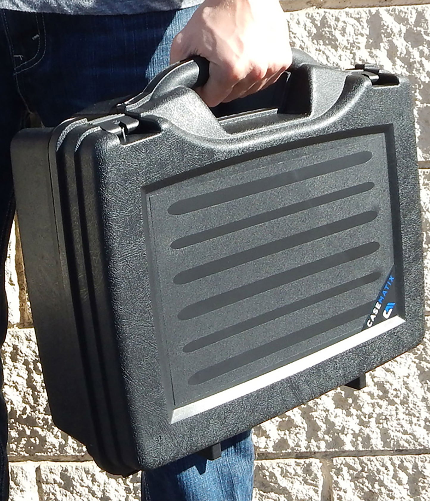 16" Hard Travel Case with Padlock Rings and Customizable Foam - Fits Accessories up to 14" x 9" x 4"