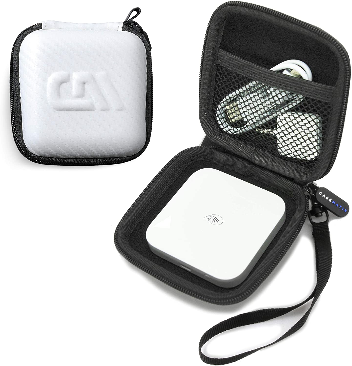 Square Reader Travel Case Compatible with Square Contactless & Chip Reader with Cable Storage – Hard EVA Shell, Scratch-Resistant Case Only