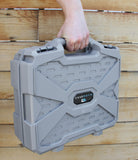 CASEMATIX 16" Hard Travel Case with Padlock Rings and Customizable Foam - Fits Accessories up to 14" x 10.75" x 4"